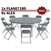 1. Komplet: sto Planet 180 ZOWN + 8&times; stolica Alex ZOWN