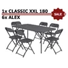 3. Komplet: sto Classic XXL180 ZOWN + 6&times; stolica Alex ZOWN